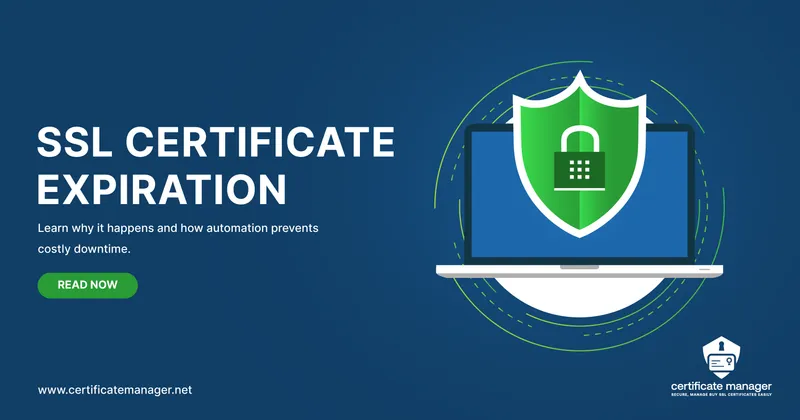 SSL certificate expiration by Certificate Manager